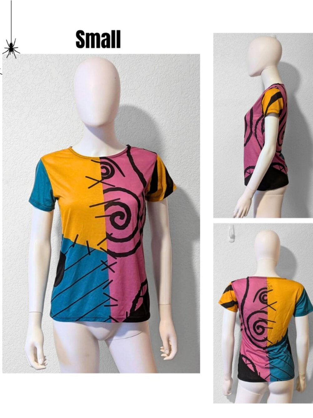 Deadstock Nightmare Before Christmas Sally Ragdoll Emo Top Halloween Cosplay Tee
